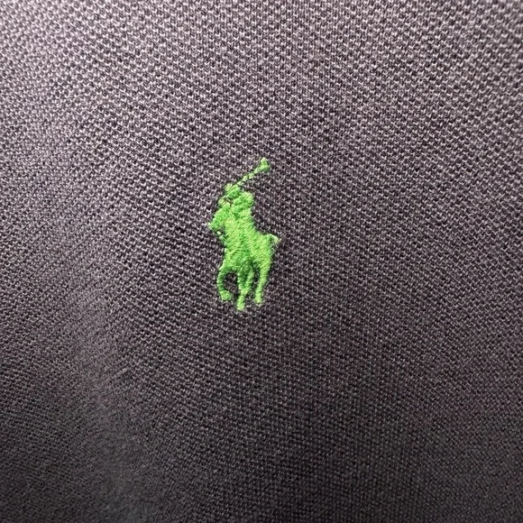 Polo Ralph Lauren Polo Classic Fit Blue Short Sleeve Mens XL Pink Stripe Collar - Picture 5 of 12